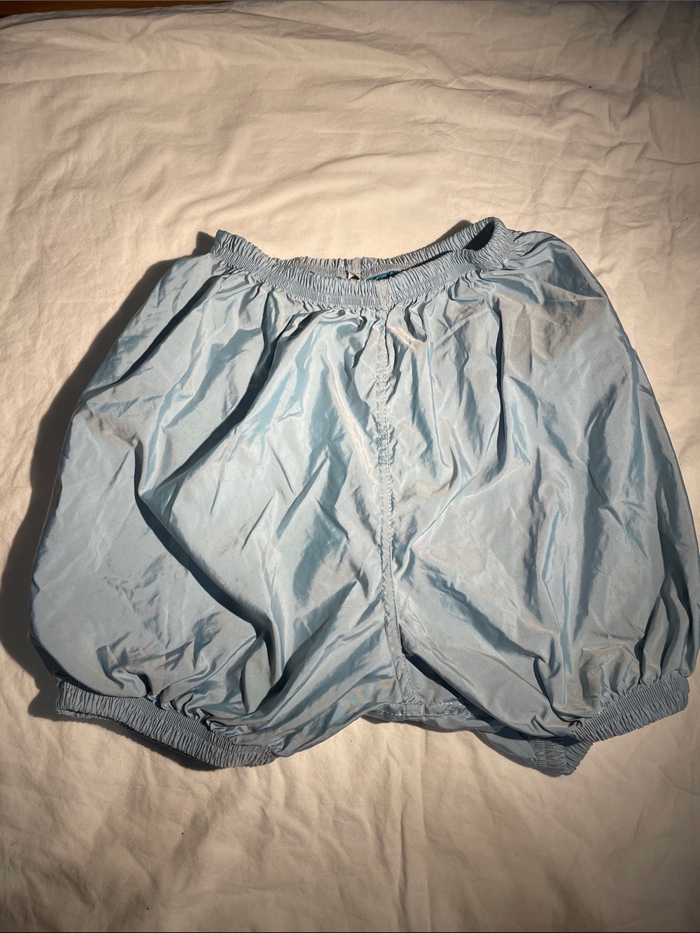 Bullet Pointe reversible trash bag shorts